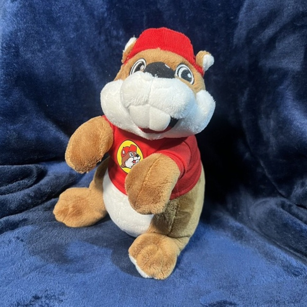 Buc-ee's 11" Plush Beaver Mascot by JAAG with Shirt and‎ Cap Stuffed Toy Red